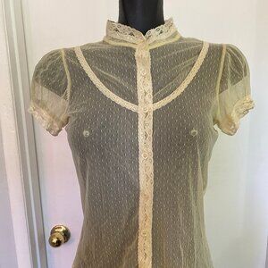 Akira Yellow Sheer Top